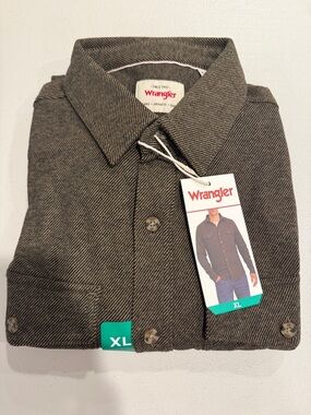 Wrangler Men's Button-Up Shirt Jacket - Brown